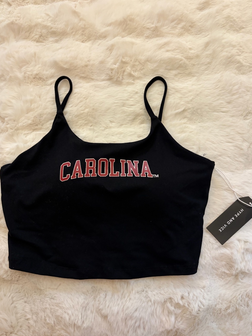Black "Carolina" Crop Tank Top